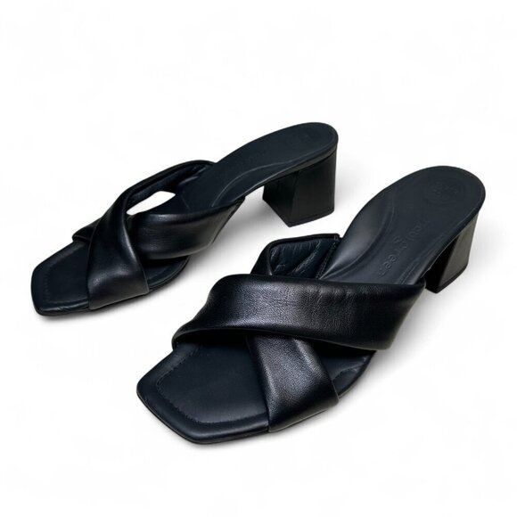 Paul Green Black Leather Low Heel Lauren Sandal - UK 6, US 8.5 - Picture 3 of 13